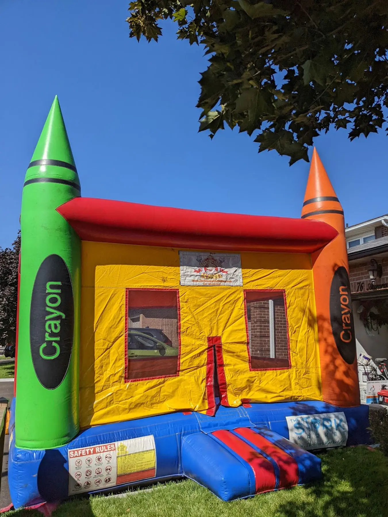 Colorful Crayola Bouncy Castle