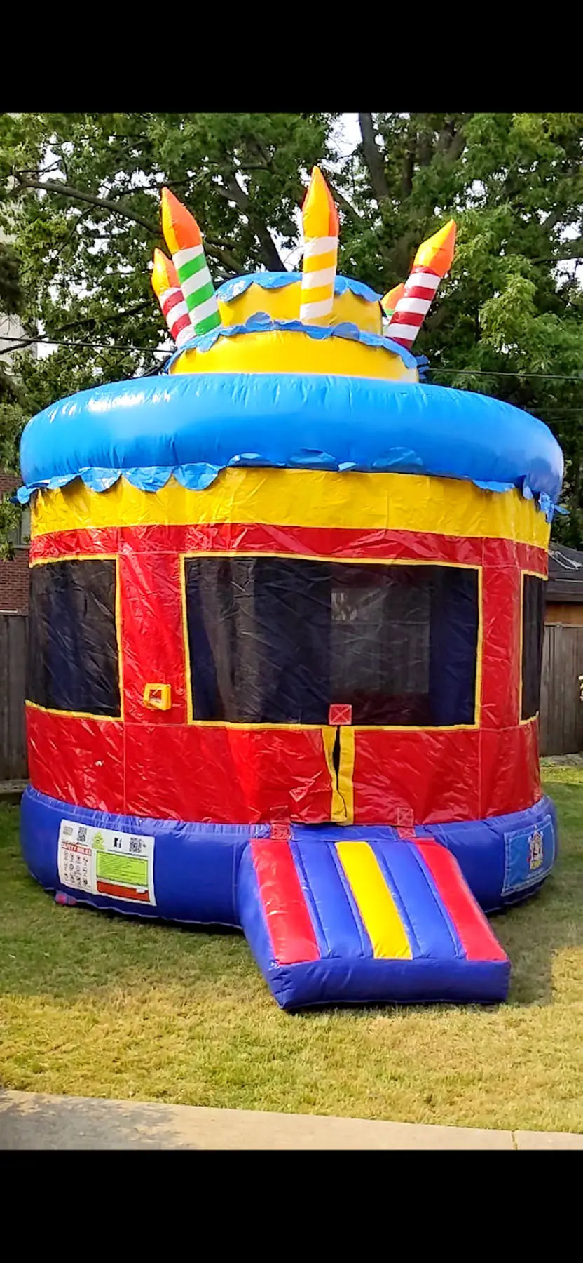 Cupcakes and Candles Bouncy Castle — view 3