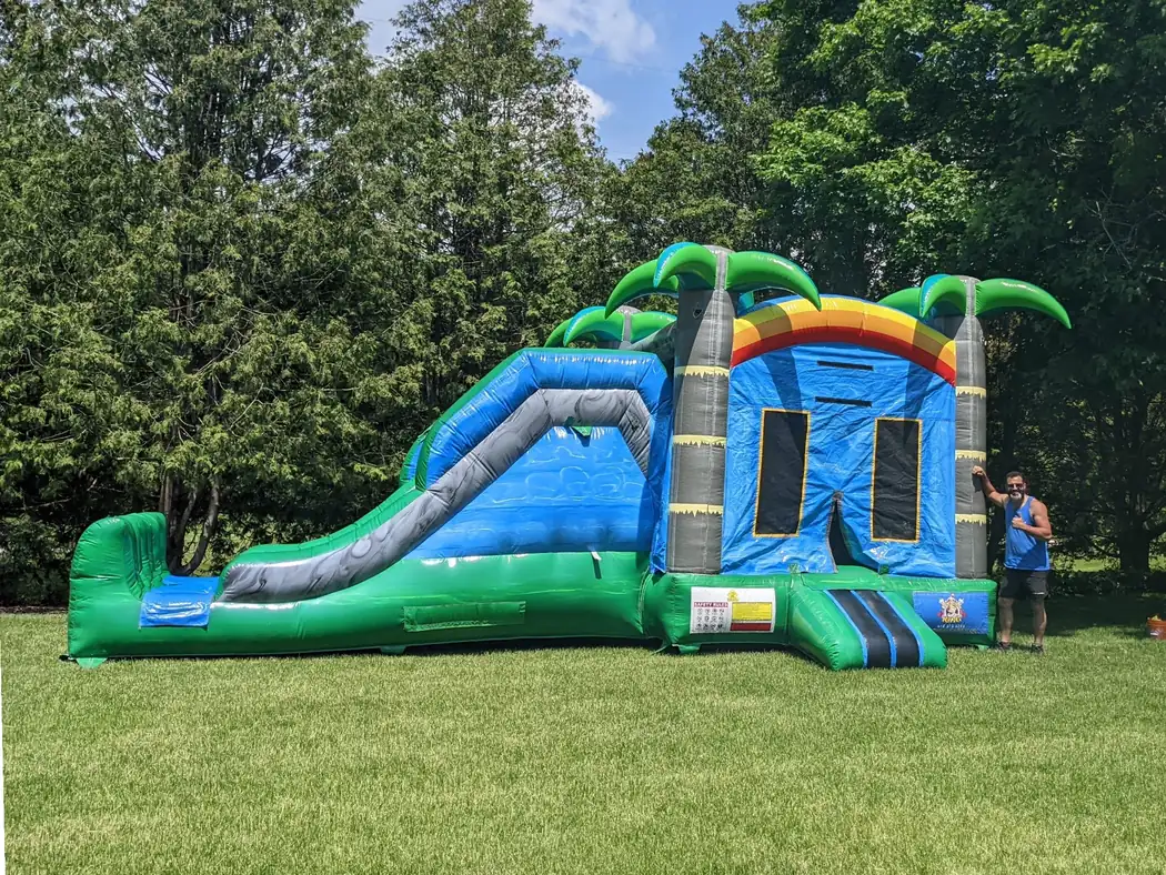 Double Slide Tropical Bouncy Castle — view 2